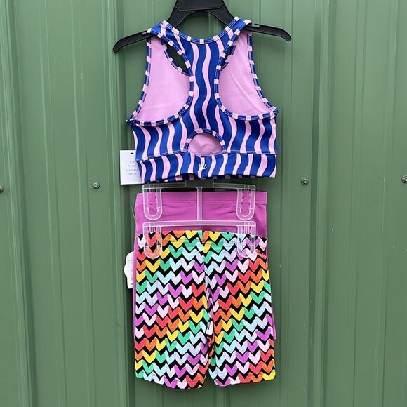 Girls Tank Tops Shorts Peplum Top & Sports Bra 9-Piece Set Size L - Picture 5 of 7